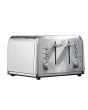 Daewoo SDA2082GE Kensington 4 Slice Toaster - Stainless Steel