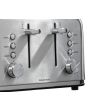 Daewoo SDA2082GE Kensington 4 Slice Toaster - Stainless Steel