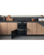 Hotpoint HDT67V9H2CB/UK Ceramic Double Cooker - Black