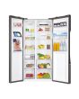 Haier HSR3918EWPG 90cm American Style Side-by-Side Fridge Freezer - Platinum Inox