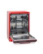Montpellier MAB1353R 60cm Full Door Retro Style Dishwasher in Red