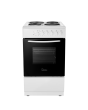Midea MFO20DME4H109-WH 50cm Single Oven FS Cooker with Sealed Plates - White - A Rated