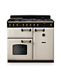 Rangemaster CLDL100DFPPCR/AB1 Classic Deluxe 100 Dual Fuel Range Cooker - Pale Cream - A Rated