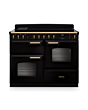 Rangemaster CLDLO110EIPGBL/AB1 Classic Deluxe 110 Induction Range Cooker - Gloss Black - A Rated