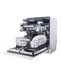 Haier XS 6B0S3FSB-80 60cm Dishwasher, 16 Place Settings, B Energy, 40 dB, WASHLENS PLUS