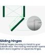 Midea MDRE353FGE01D 178cm 70/30 Integrated Frost Free Fridge Freezer with Sliding Door Fixing Kit