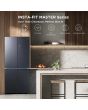 Midea MDRM706BIE70 Total No Frost American Fridge Freezer In Midnight Glass