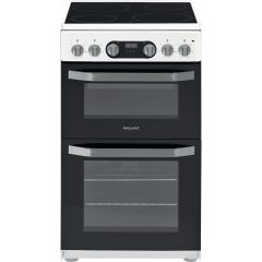 Hotpoint HD5V93CCW/UK Electric Freestanding Double Cooker - White