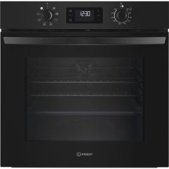 Indesit Turn&Go IO 253 B UK Built-In Electric Single Oven - Black