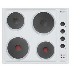 Candy CLE64W 60cm Solid Plate Hob