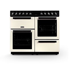 Montpellier MDFRC100K 100cm Dual Fuel Range Cooker In Black