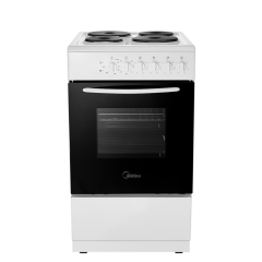 Midea MFO20DME4H109-WH 50cm Single Oven FS Cooker with Sealed Plates - White - A Rated