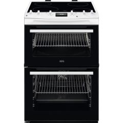AEG CCX6540ACW Ceramic Electric Cooker with Double Oven