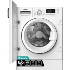 Hisense WD3M841BWI 1400Spin, 8kg Wash, 6kg Dry, BBB, Inverter Motor, LED
Display 