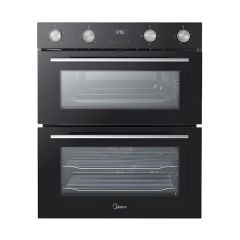 Midea MBOD50M3AD0-BK - Black Fan Built-Under Double Oven - 92L - A Rated
