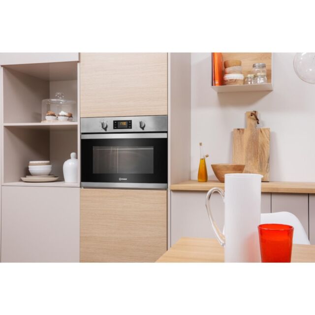 Indesit MWI 3443 IX Built-In Microwave in Stainless Steel