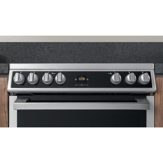 Hotpoint HDT67V9H2CX/UK Double 60cm Electric Cooker - Inox