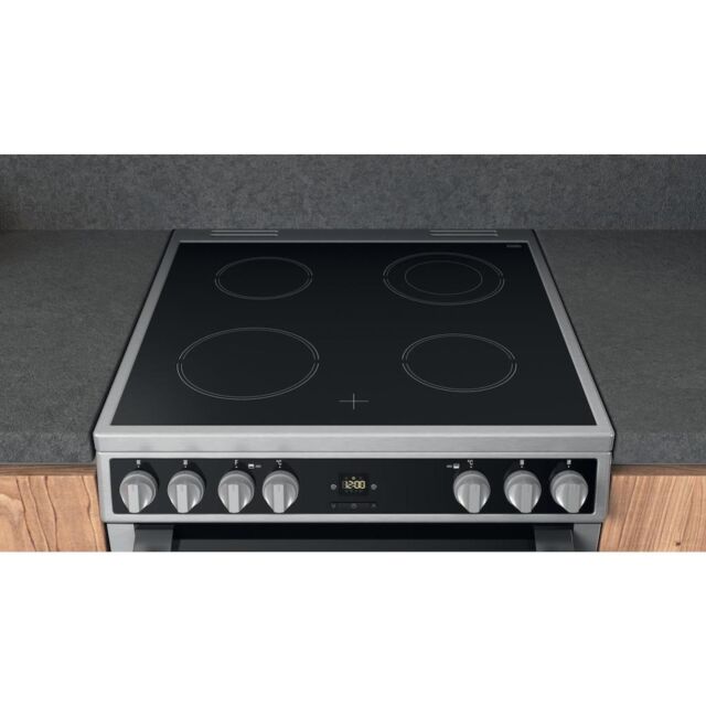 Hotpoint HDT67V9H2CX/UK Double 60cm Electric Cooker - Inox