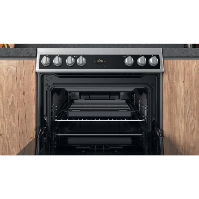 Hotpoint HDT67V9H2CX/UK Double 60cm Electric Cooker - Inox