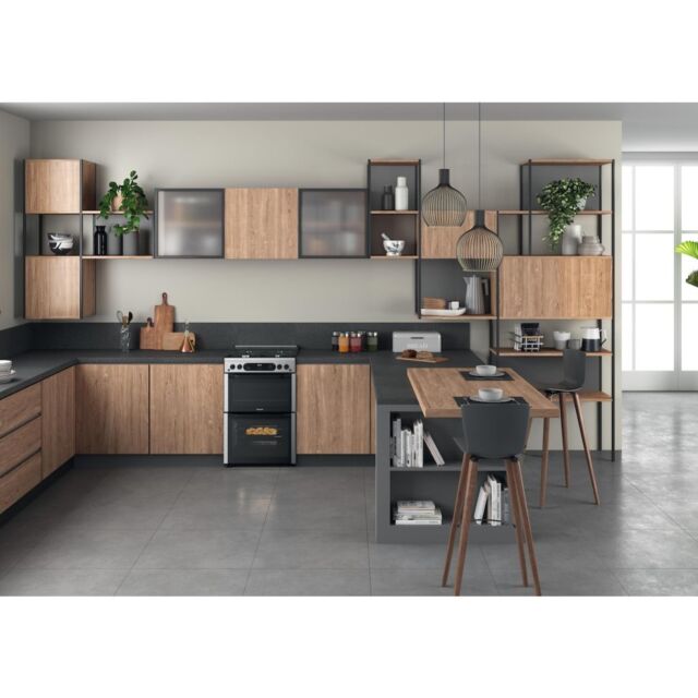 Hotpoint HDM67G0CCX/UK 60cm Double Gas Cooker - Inox