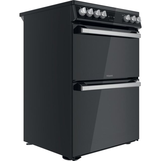 Hotpoint HDT67V9H2CB/UK Ceramic Double Cooker - Black