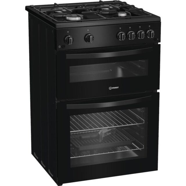 Indesit ITG6GB 60cm Gas Twin Cooker - Black