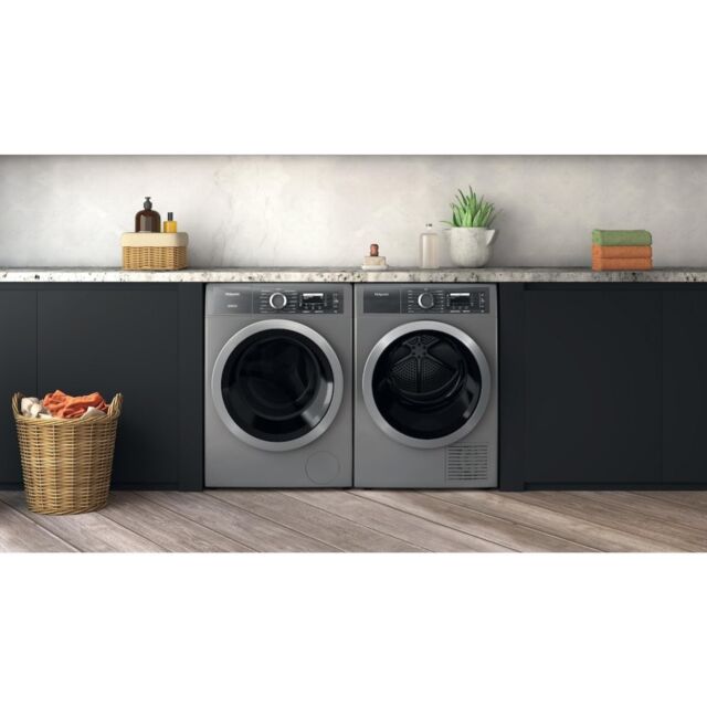 Hotpoint H8 99ADS GPOWER UK GentlePower 9kg 1400rpm Washing Machine - Silver