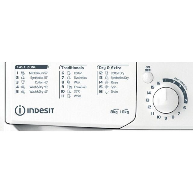 Indesit EWDE 861483 W UK Freestanding Washer Dryer - White