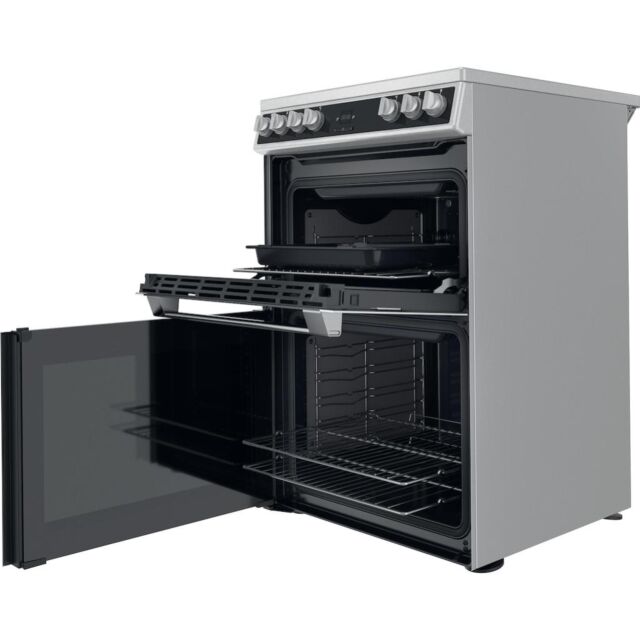 Hotpoint HDT67V9H2CX/UK Double 60cm Electric Cooker - Inox