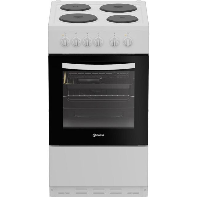Indesit I5E3KMW Freestanding 50cm Electric Single Cooker - White