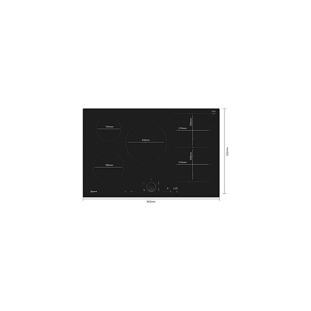 Neff T68FUV4L0, Induction hob