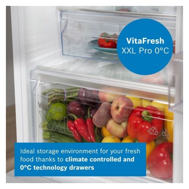 Bosch KGN362WDFG, Free-standing fridge-freezer with freezer at bottom