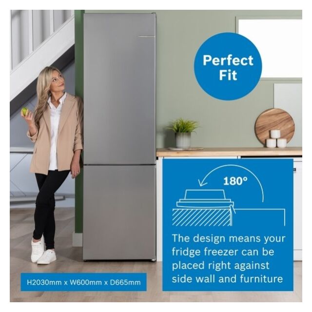 Bosch KGN392LDFG, Free-standing fridge-freezer with freezer at bottom