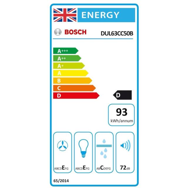 Bosch DUL63CC50B, Built-under cooker hood