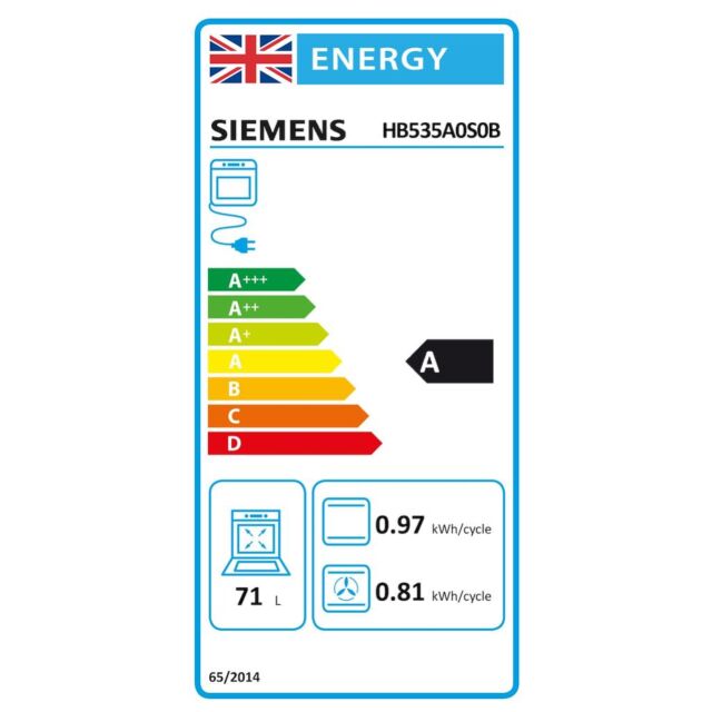 Siemens HB535A0S0B, Built-in oven