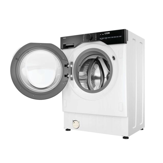 Haier BHA6S696M6D9-80 9/6kg Integrated Washer Dryer with A-30%/D Energy Rating  - White with Black Bezel