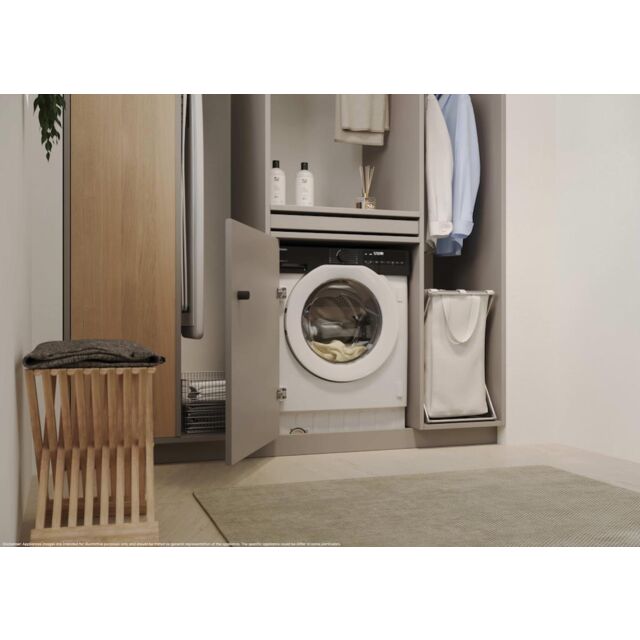 Haier BHA6S696M6D9-80 9/6kg Integrated Washer Dryer with A-30%/D Energy Rating  - White with Black Bezel