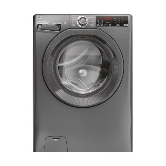 Hoover H3DPS4966TAMRR80 H-Wash&Dry 350 6/9kg 1400rpm D/A Rated Freestanding Washer Dryer - Graphite