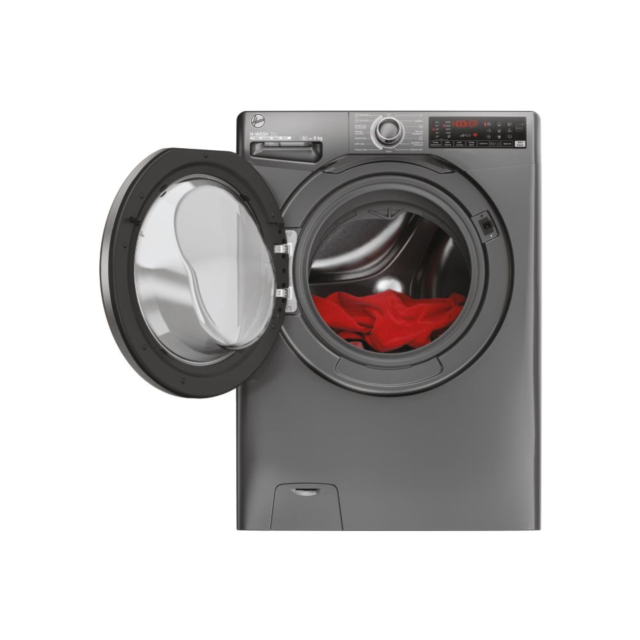 Hoover H3WPS486TMRR6-80 H-Wash 350 8kg 1400rpm A Rated Freestanding Washing Machine - Graphite