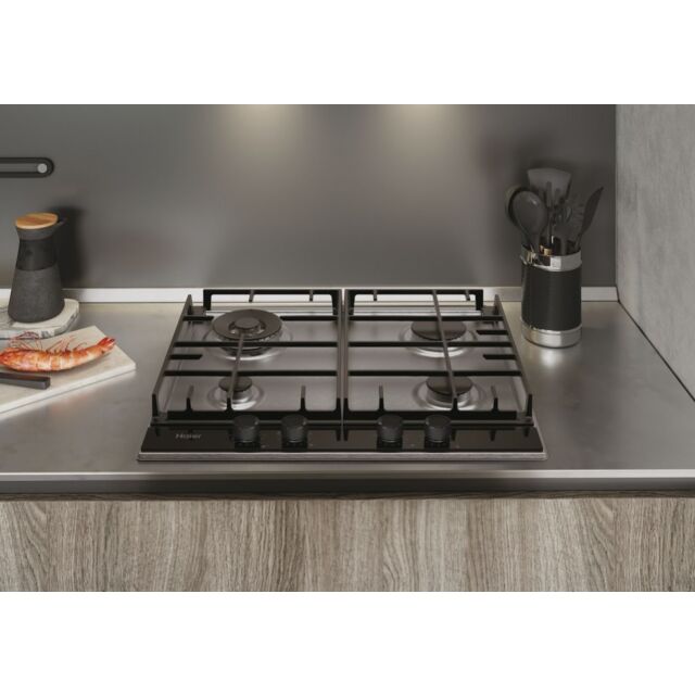 Haier HAHG6BR4S2X 60cm Gas Hob - Stainless Steel