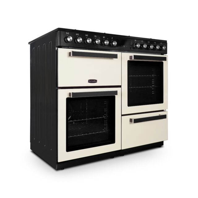 Montpellier MDFRC100K 100cm Dual Fuel Range Cooker In Black