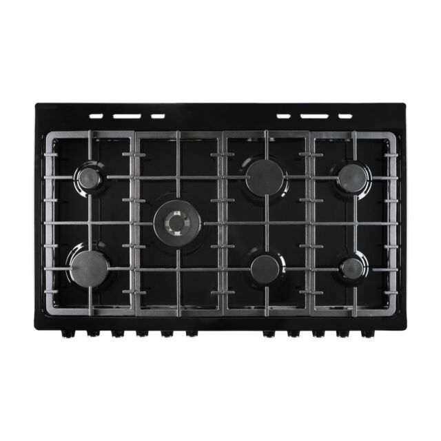 Montpellier MDFRC100K 100cm Dual Fuel Range Cooker In Black