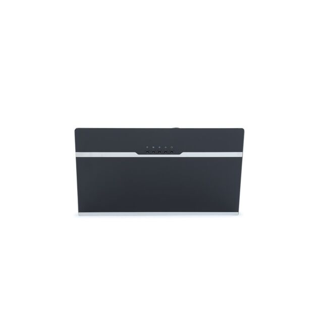 Montpellier MHD650BK 60cm Slanted Black Glass Hood