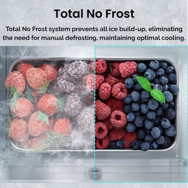 Teknix FFH1825WS/E 55cm 50/50 Fridge Freezer Total No Frost with Water Dispenser - Silver