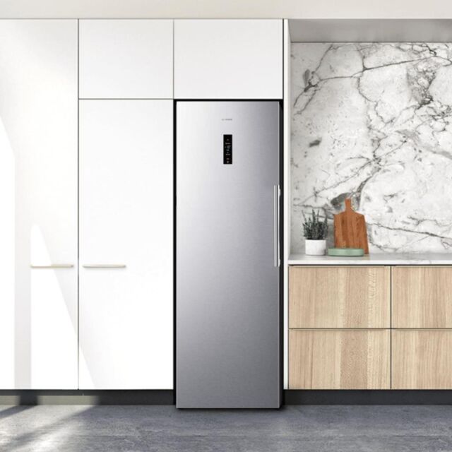 Teknix TH60TLX 60cm Tall Larder Fridge with Metal Tech Cooling - Stainless Steel