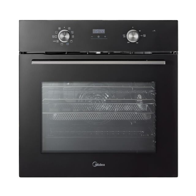 Midea Xpress Fry MBO65M90D2C-BK Multifunction Built-In Single Oven with Catalytic Liners - Black - A+ Rated