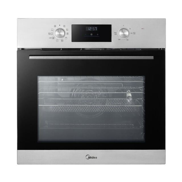 Midea Xpress Fry MBO65M90D2C-SS Multifunction Built-In Single Oven with Catalytic Liners - Stainless Steel - A+ Rated