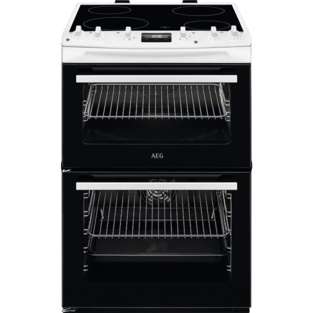 AEG CCX6540ACW Ceramic Electric Cooker with Double Oven