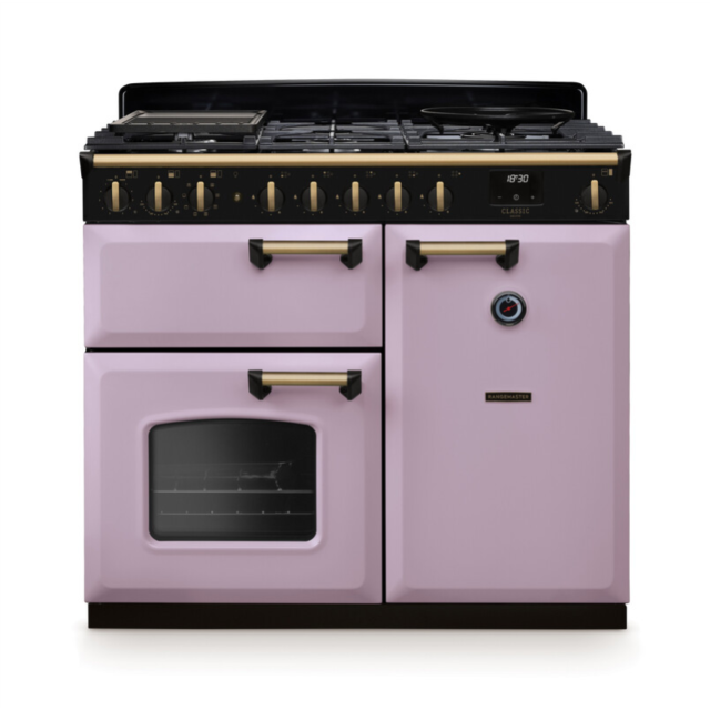 Rangemaster CLDL100DFPHTH/AB1 Classic Deluxe 100 Dual Fuel Range Cooker - Heather - A Rated