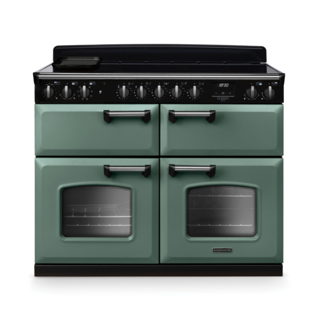 Rangemaster CLDLB110EIPMGR/CM1 Classic Deluxe 110 Induction Range Cooker - Mineral Green - A Rated